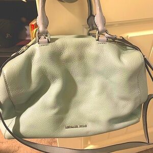 Blue Michael Kors Leather Purse